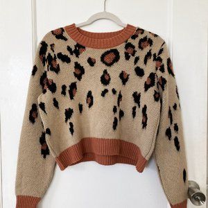 SOLD. Cozy Leopard Print Sweater